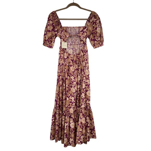 Favorite Daughter | NWT The Mirka Floral Open Back Peasant Fall Maxi Dress 0 - Picture 4 of 15